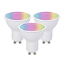 Smart WiFi GU10, 5W, RGB+CCT Changing & Dimmable via APP (3pc pack)