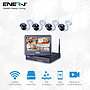 Wireless CCTV Kit with 4 x Outdoor IP Cameras with NVR, 1 TB Hard Disk & 10.5 Inches Monitor