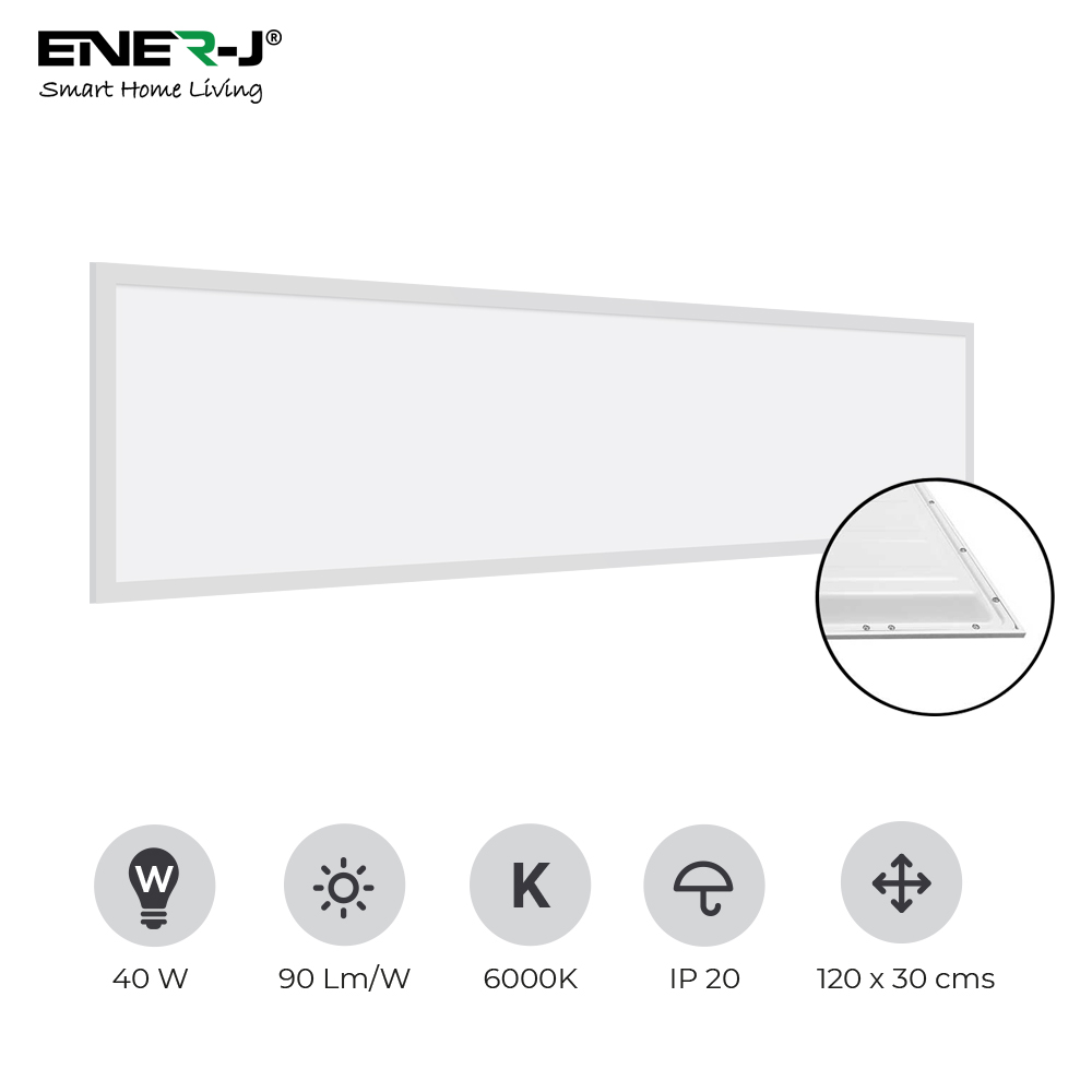 1195x295 Backlit Panels 2pcs Pack, 40W 3600 lumens, 2 years, 6500K