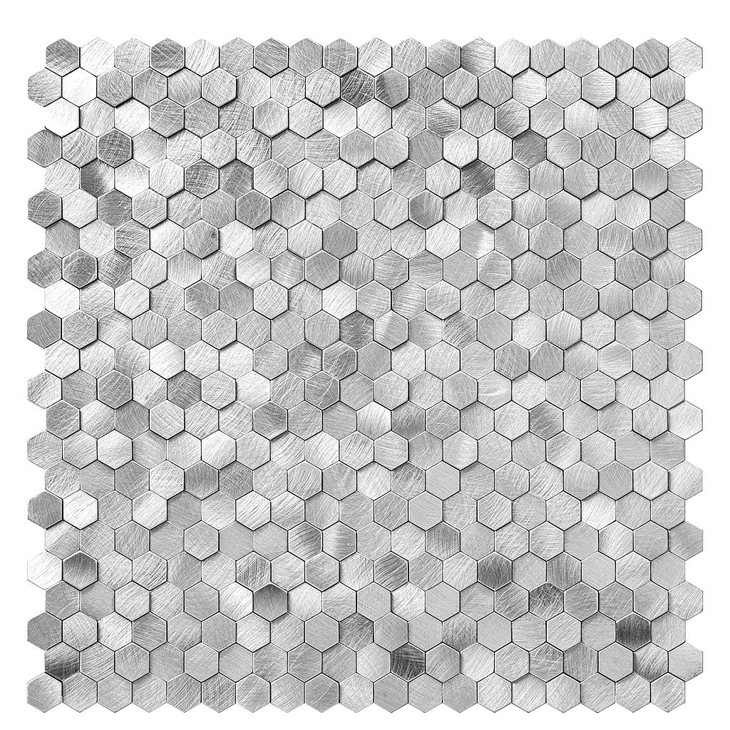 BRITWALL Stick-On Aluminium Splashback Tile – Hexa 306.8 × 305.9 × 4mm