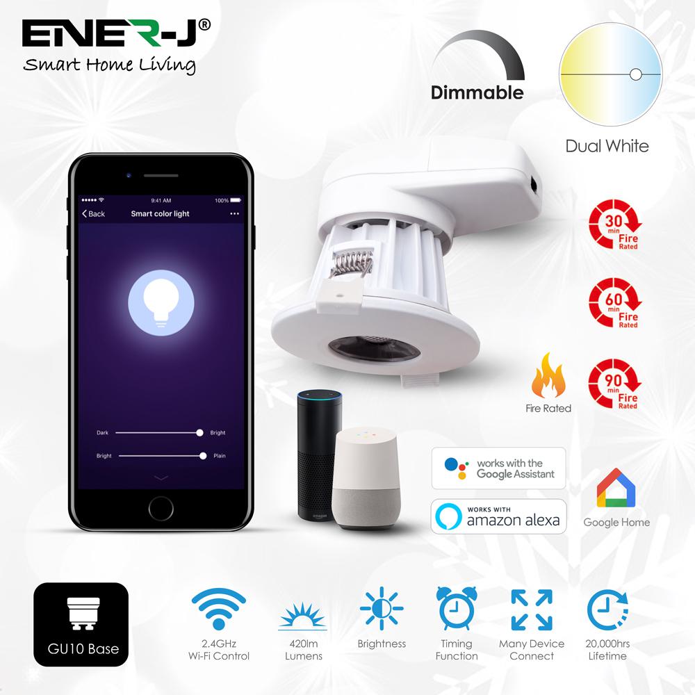 Smart Wi-Fi Fire Rated Downlight, 8W, CCT Changeable &amp; Dimming