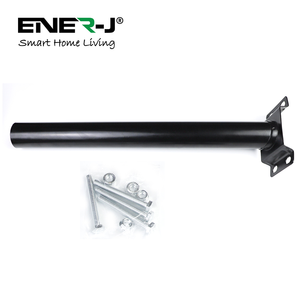 Wall Pole for Streetlight (Dia 60mm*H500mm) + two screw bags+ plate, White housing (Suitable for LED Streetlights SKU T351/T352)