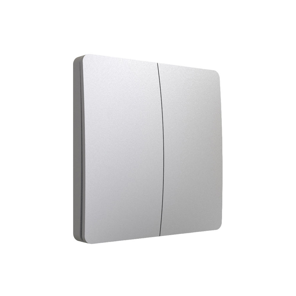 2 Gang Wireless Kinetic Switch Dimmable/Non Dimmable (silver body)