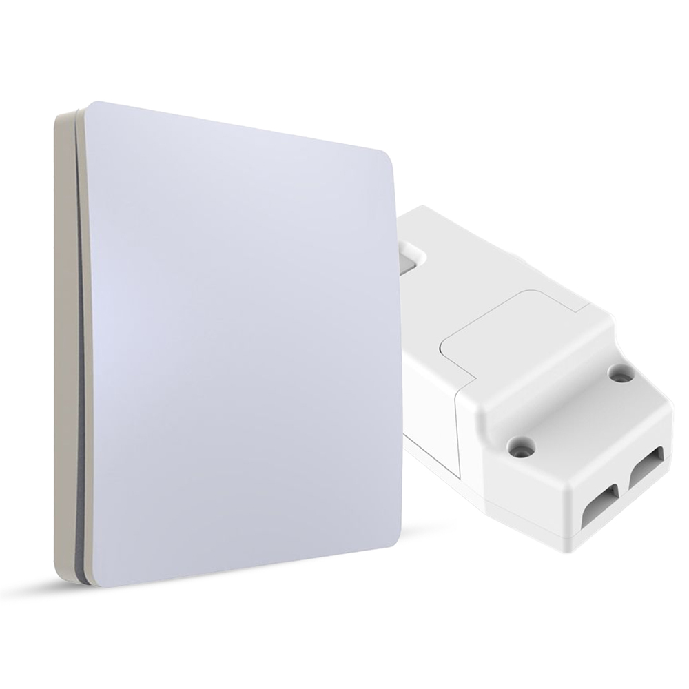 1 Gang Wireless Kinetic Switch (white body) + 100W RF Dimmable Receiver