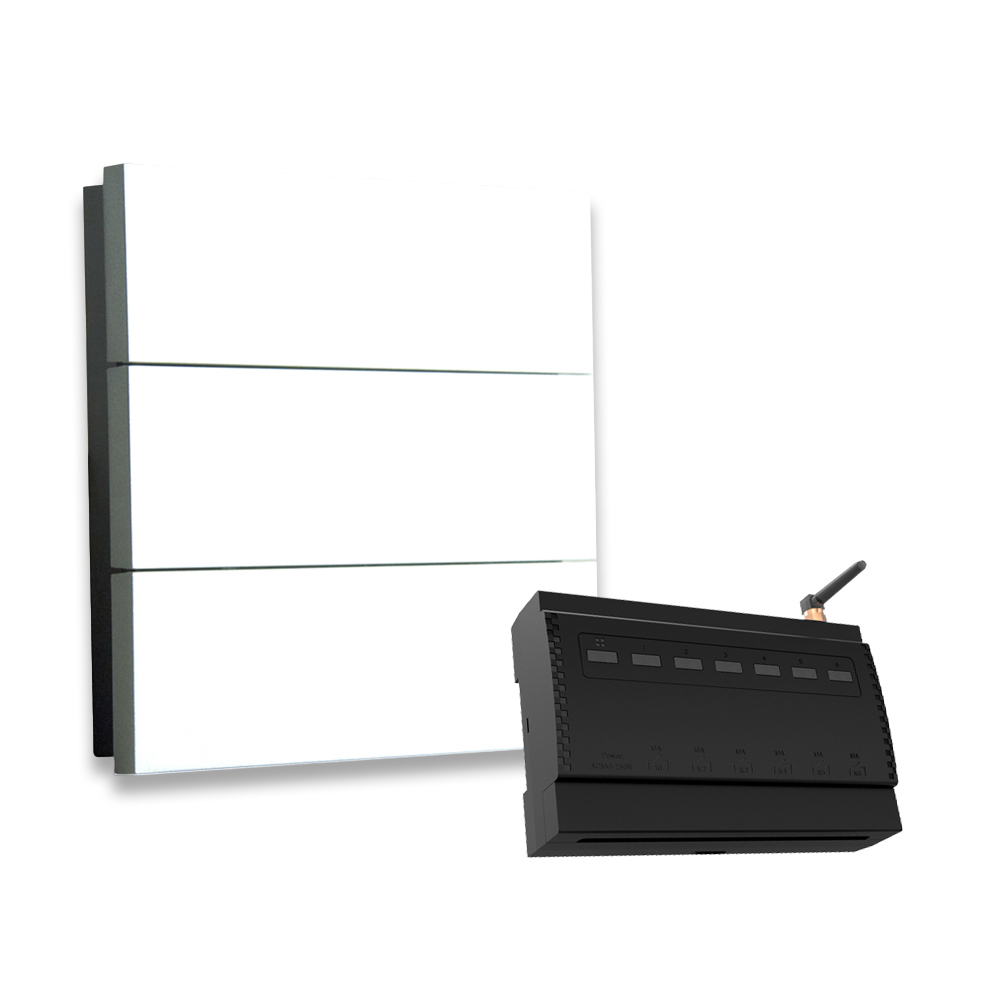 6 Gang Wireless Kinetic Switch + 6 circuit RF+WiFi Receiver Module