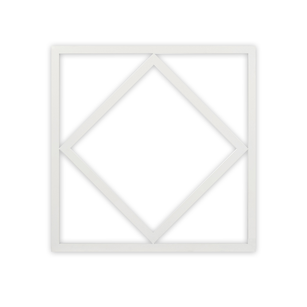 Double Square borderline Panel Light, 595x595, 40W 4000 lm, White (6000K) light in outside and blue light in inside