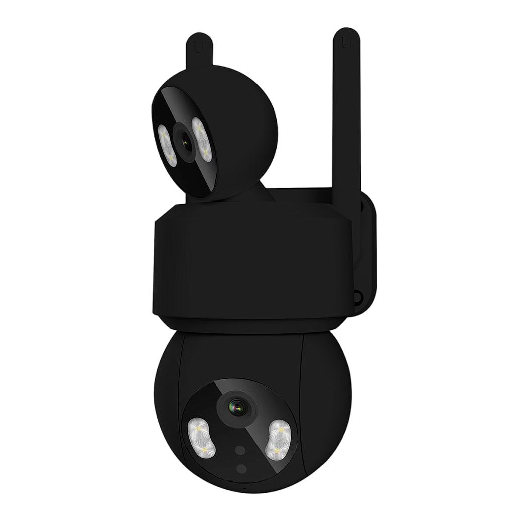 Smart Wi-Fi Dual Lens Outdoor Dome IP Camera Black Housing, IP65