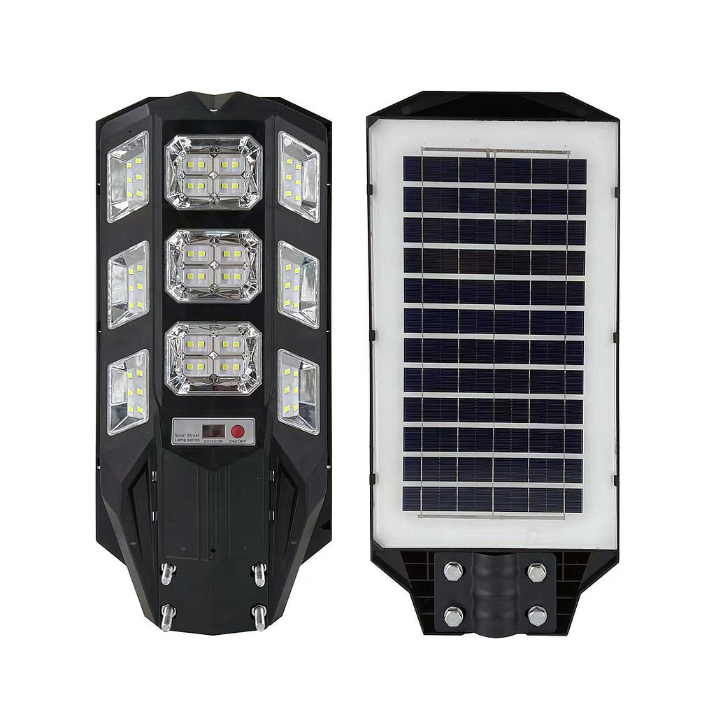 100W Solar Streetlights 6500K with 6V 12W Solar Panel &amp; 12000 mAh Battery &amp; Remote