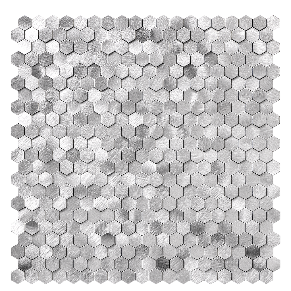 BRITWALL Stick-On Aluminium Splashback Tile – Hexa 306.8 × 305.9 × 4mm