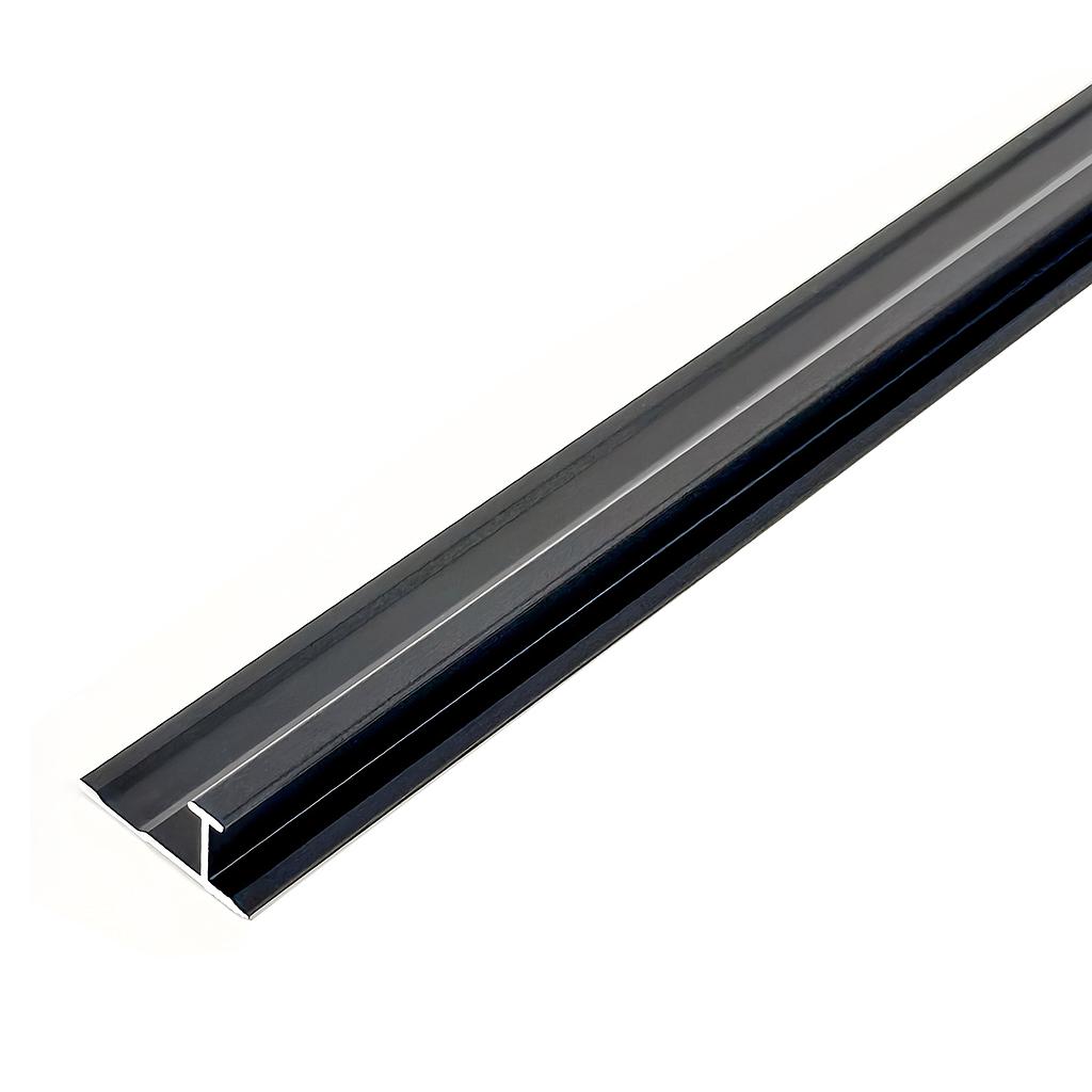 Aluminium Invisible Line Trims for 4mm SPC Wall Panels, Black Size: 25 x 4.5 x 3000 mm