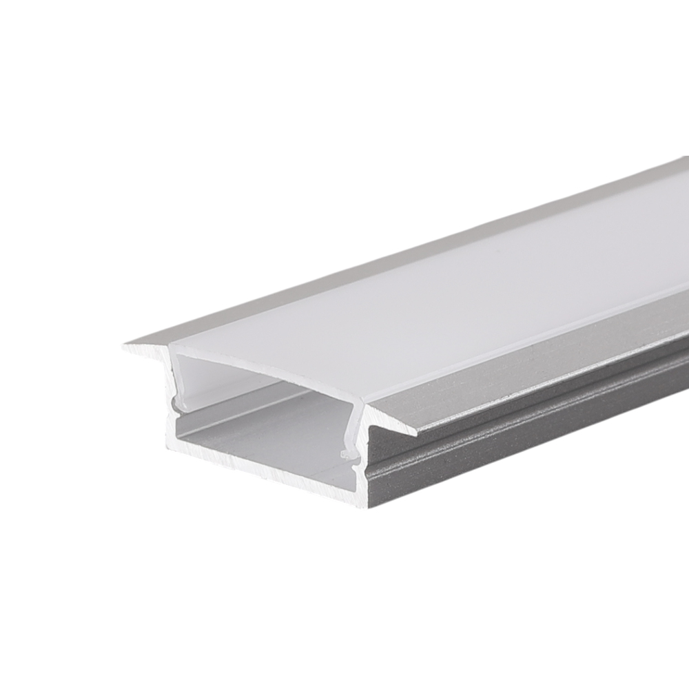 25mm x 7mm LED Aluminum Channel Profile with PC Diffuser - Complete 2m Kit (1mm Thickness)