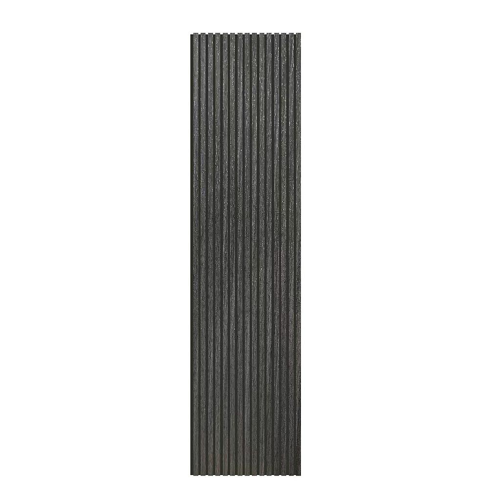 Linear Acoustic Wall Panel -  PET + MDF, Dark Brown Wood Grain Size: 2400*600*21mm