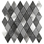 Silver Slate Diamond Pattern Peel & Stick Aluminum Tile Size:295 x 295 x 4.5 mm