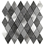 Silver Slate Diamond Pattern Peel & Stick Aluminum Tile Size:295 x 295 x 4.5 mm
