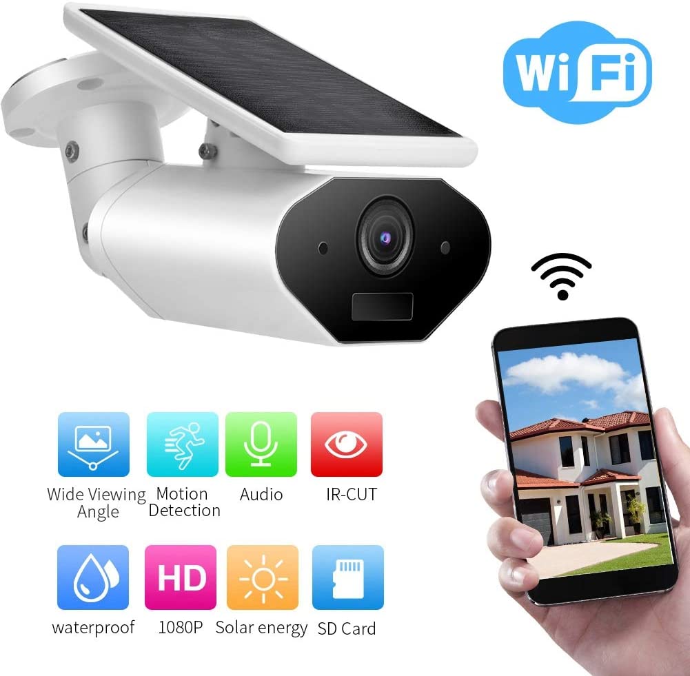 Smart Solar Powered Wireless IP Camera 1080P IP65