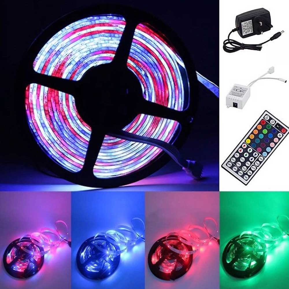  LED STRIPS 5050 RGB 5 METER ROLL with 30L/m &amp; BS Plug