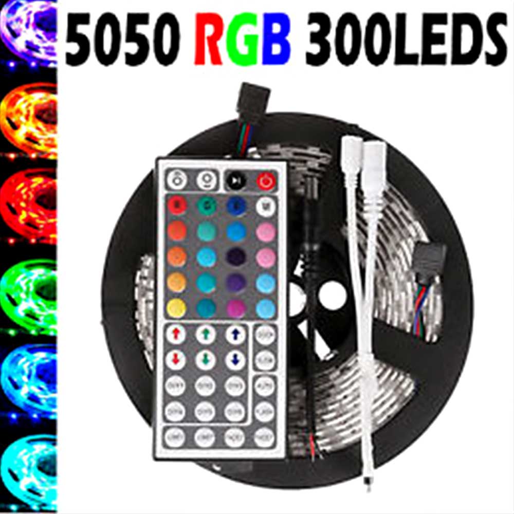  LED STRIPS 5050 RGB 5 METER ROLL with 30L/m &amp; BS Plug