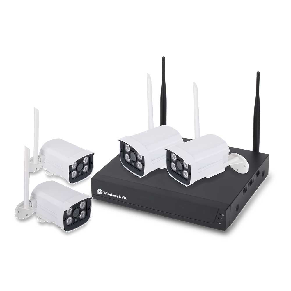 WiFi NVR kit (8ch wireless NVR+4pc wireless camera)  2.0MP-1080P, UK Plug
