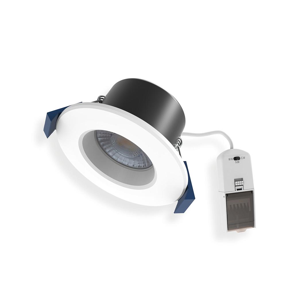 8W Dimmable &amp; CCT Changeable Fire Proof Downlight, IP65