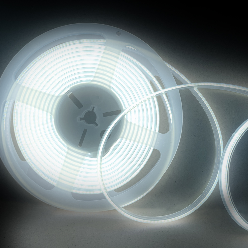 12V COB LED Strip Lights with 480 LEDs/M, 12W/M, 1200lm/M, CRI 90-92, 6000K
