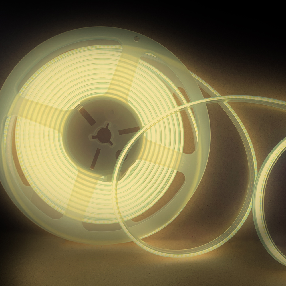 12V COB LED Strip Lights with 480 LEDs/M, 12W/M, 1200lm/M, CRI 90-92, 3000K