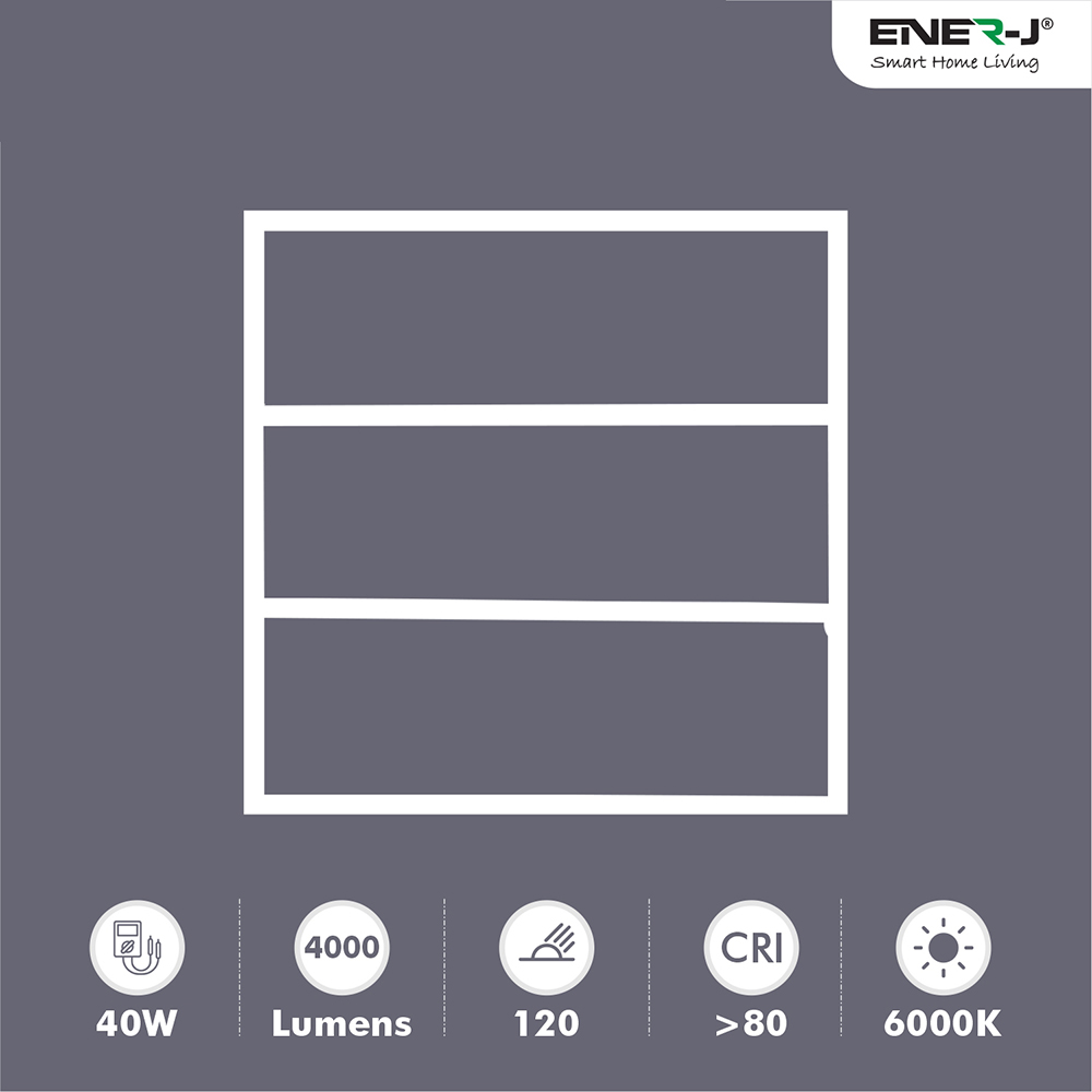Checks Borderline Panel, 60x60 Size, 40W, 4000 Lumens, 3 Years Warranty, 6000K