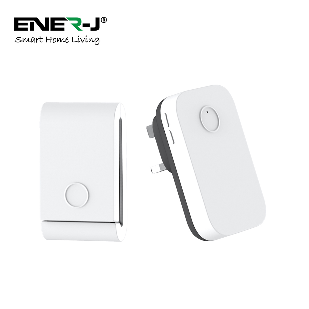 Wireless Kinetic Doorbell and Chime with UK Plug
