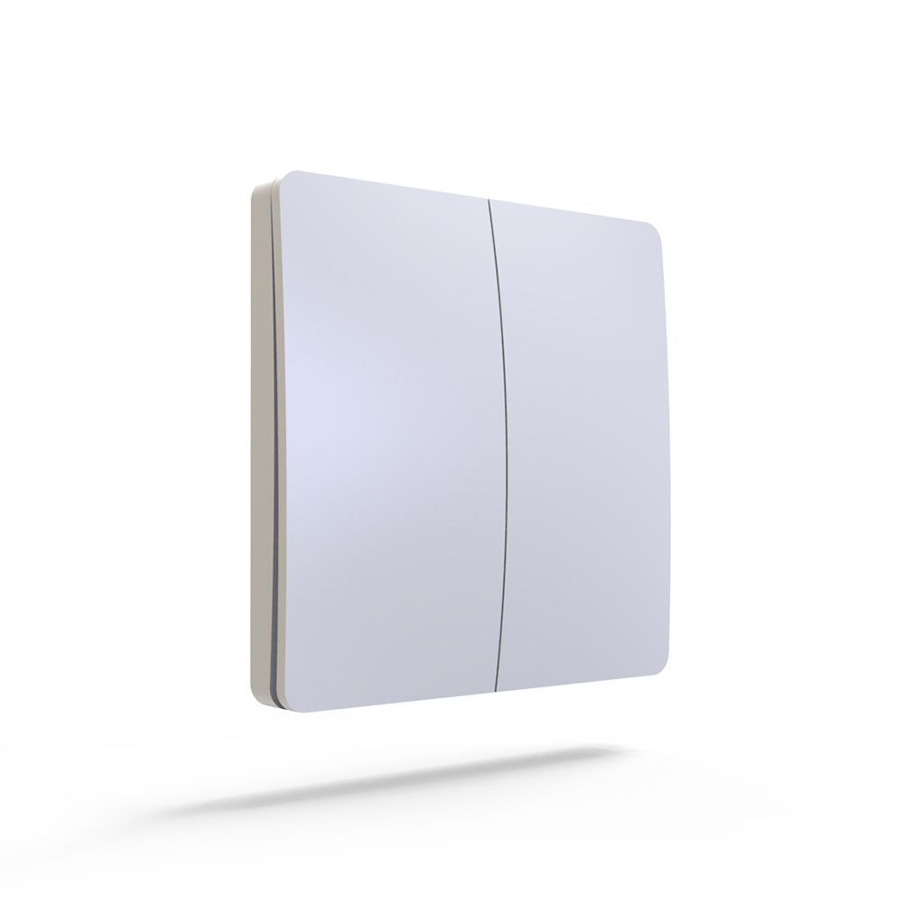 2 Gang Wireless Kinetic Switch (white body) + 2*500W RF Receiver
