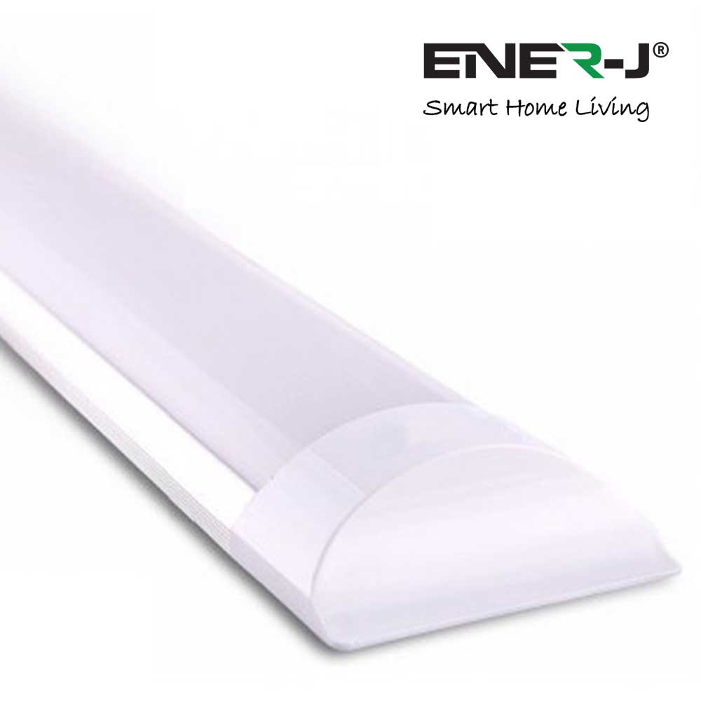 18W Prismatic LED Tube Batten complete fitting 0.6m, 1440 lumens, 3000K (pack of 2 units)