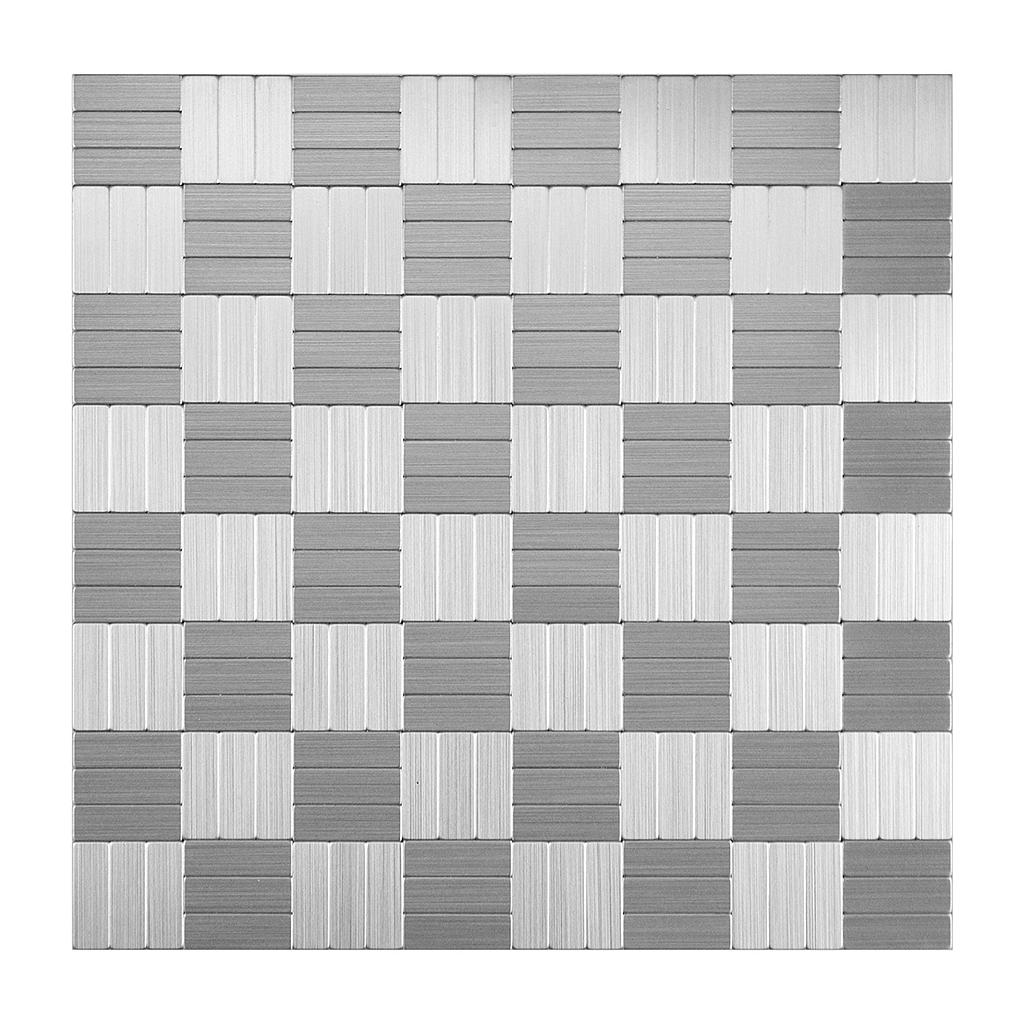BRITWALL Stick-On Aluminium Splashback Tile – Linear Glow 300 × 300 × 4mm