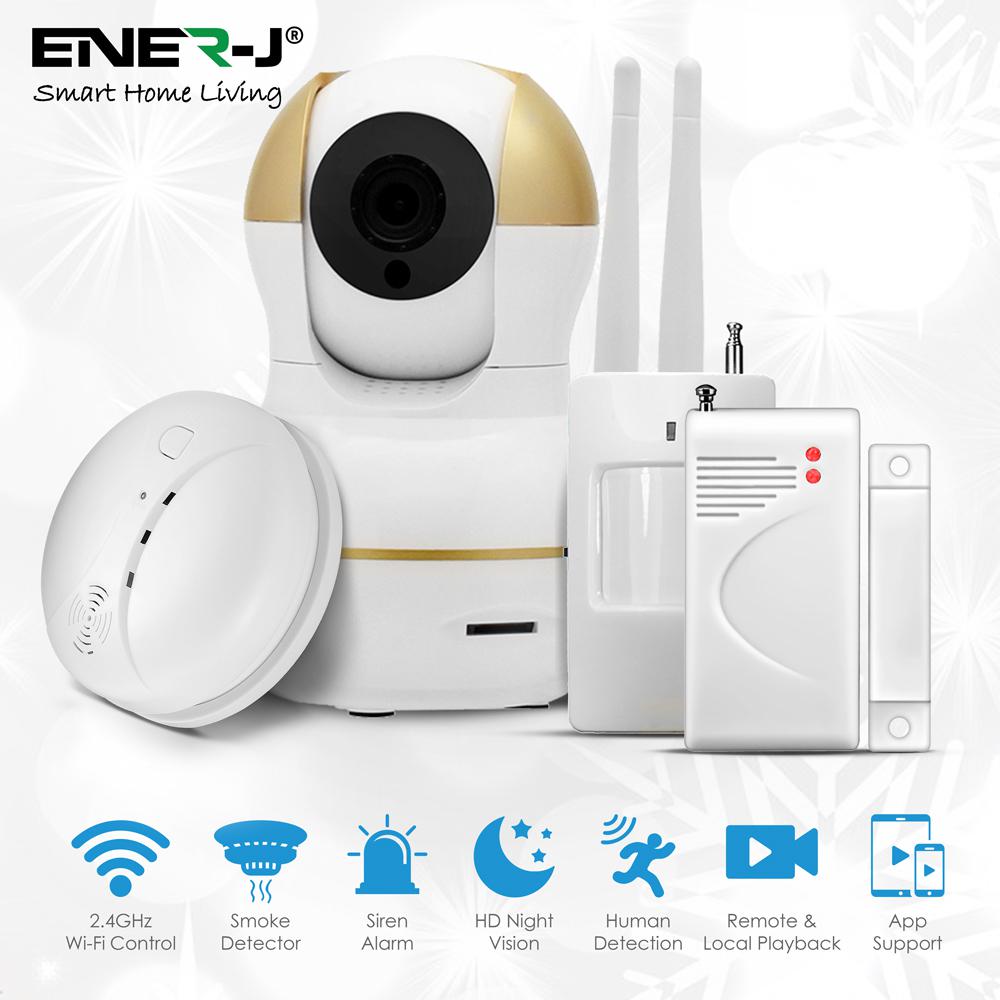 Entry Level Smart Security Kit (1x Smart IP Camera +1x PIR Sensor +1x Door Sensor +1x Smoke Detector Sensor)