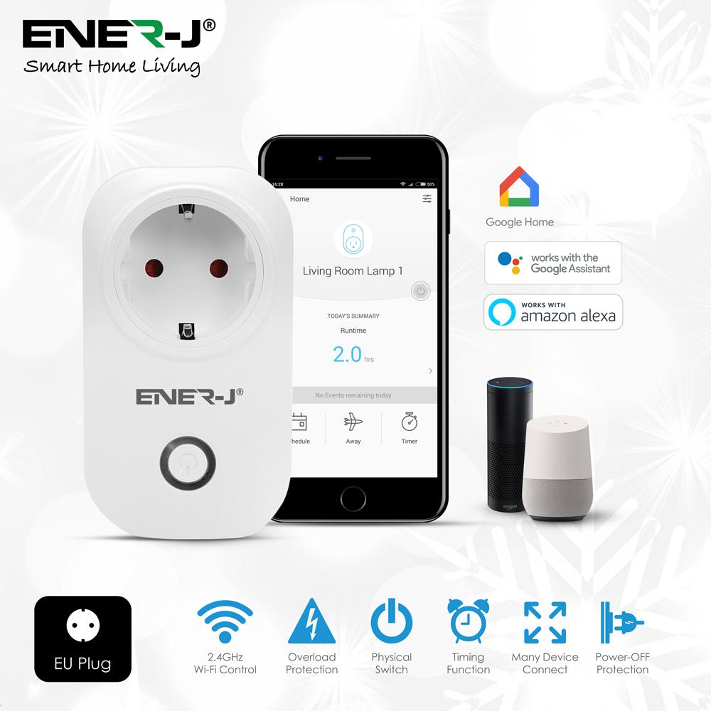 WiFi Smart Plugs with Energy Monitor, 1600W max, Euro Plug