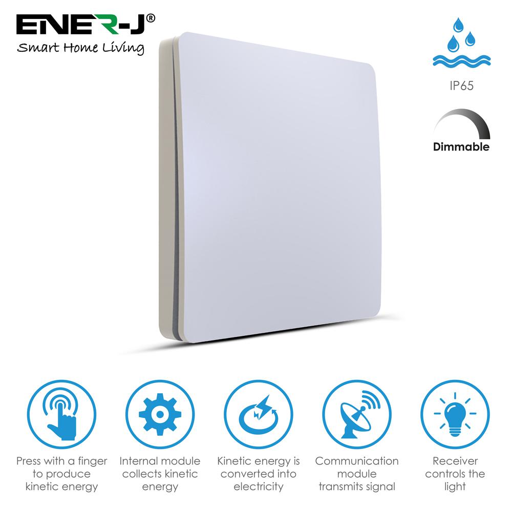 1 Gang Wireless Kinetic Switch Dimmable/Non Dimmable (white body)