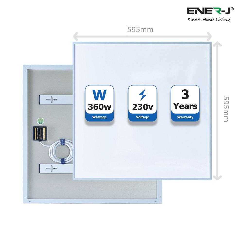 595*595 Infrared Heating Panel, White Body, 360W