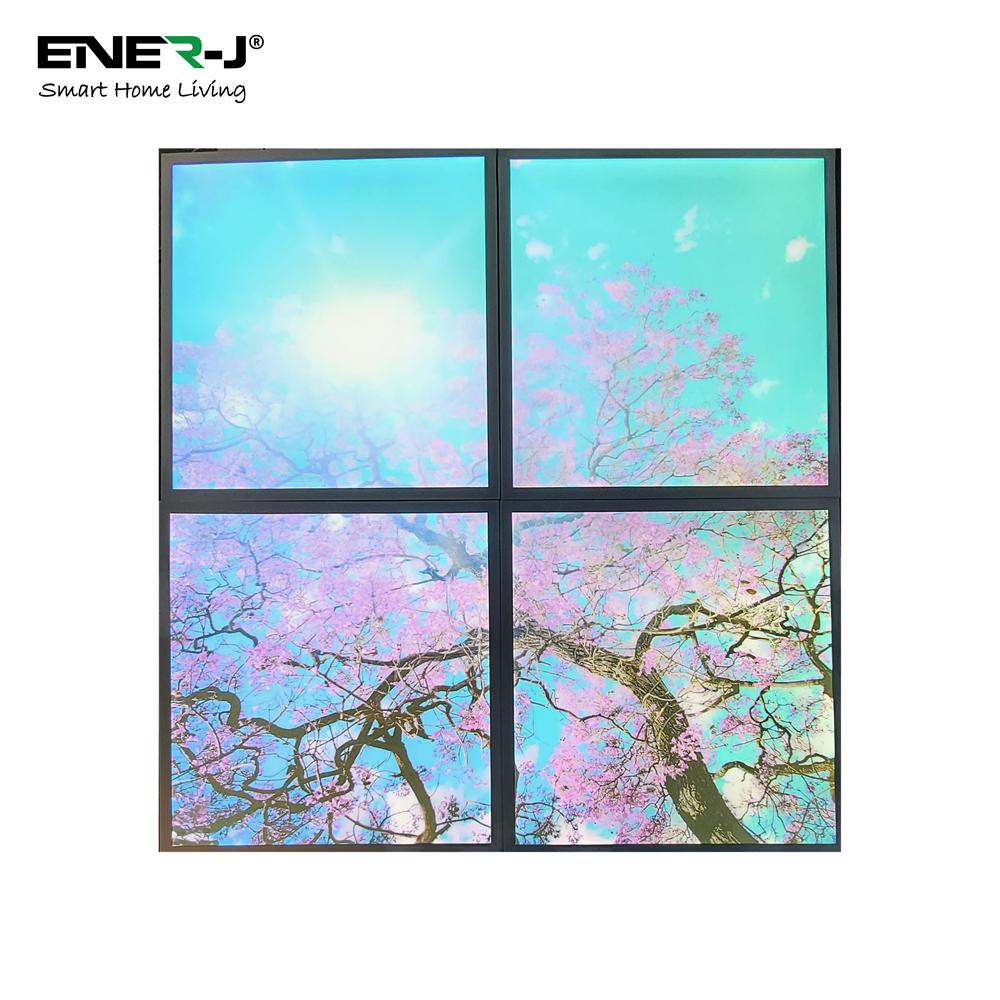60x60cms SKY Panel with Cherry blossom trees 2D Effect (4 pcs set)