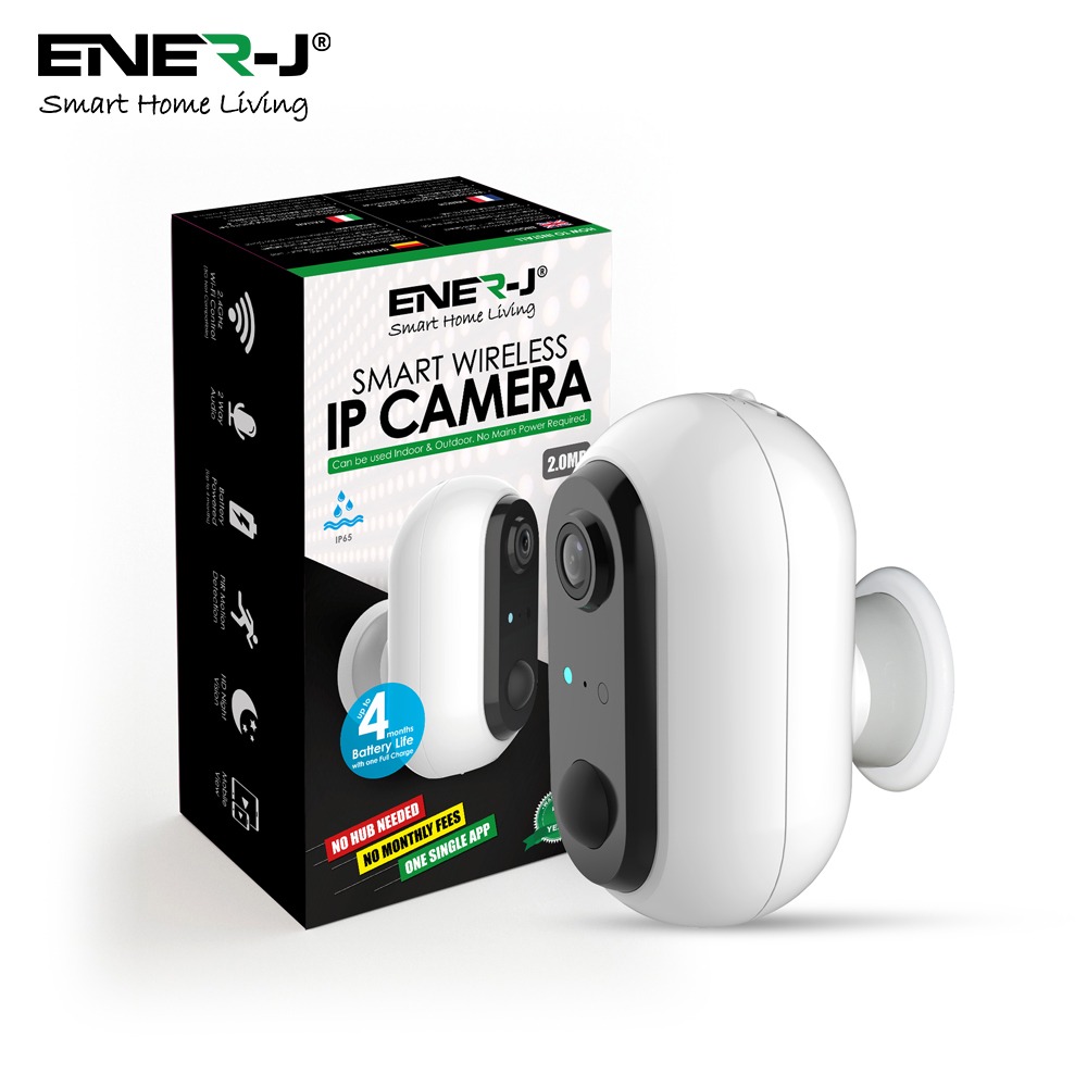 Smart Wireless 1080P Battery Camera with 2 pcs 18650 Battery, ENERJSMART APP