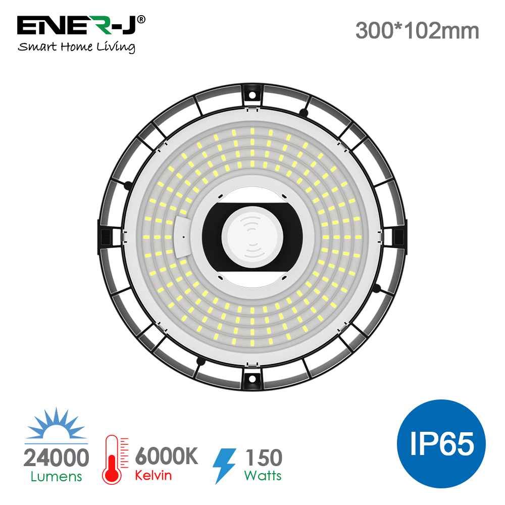 150W UFO Highbay with 140 lm/W Bridgelux LED, 3 Step Dimmable driver, 6000K