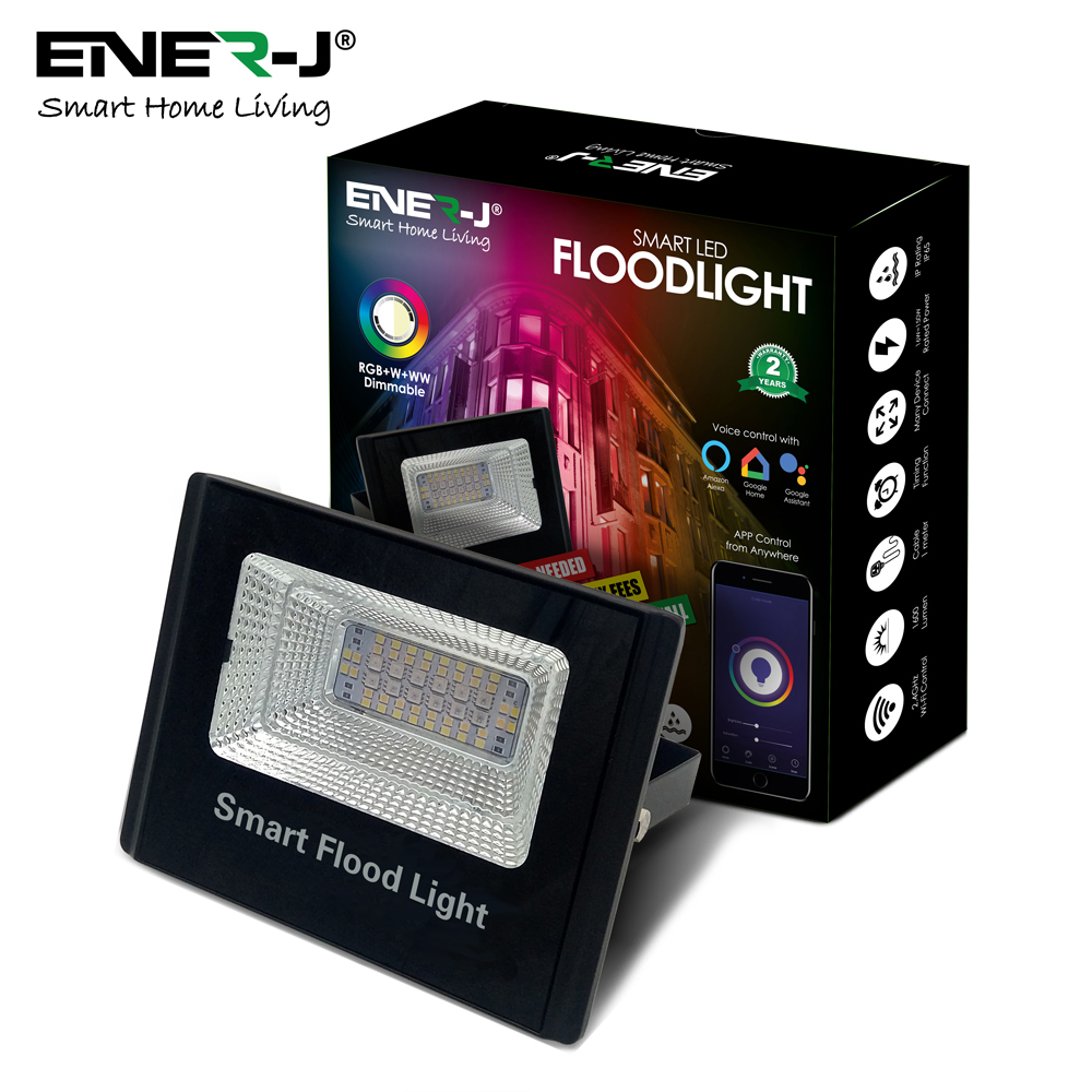 WiFi Smart RGB+W+WW 16W LED Floodlight in ENERJSMART APP