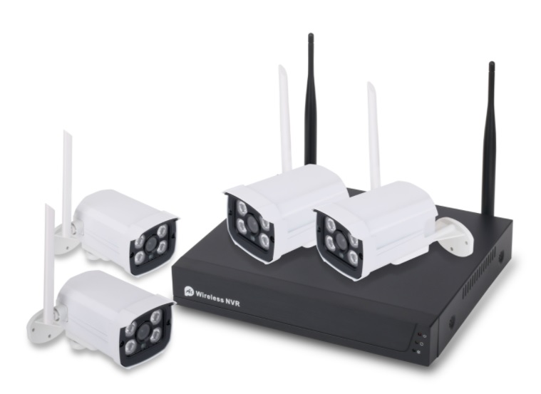 WiFi NVR kit (8ch wireless NVR+4pc wireless camera)  2.0MP-1080P, UK Plug