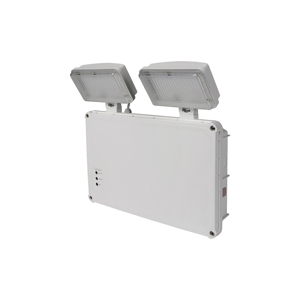 3W Twin Emergency Non-Maintained Outdoor IP65 LED Spot Light 6000K