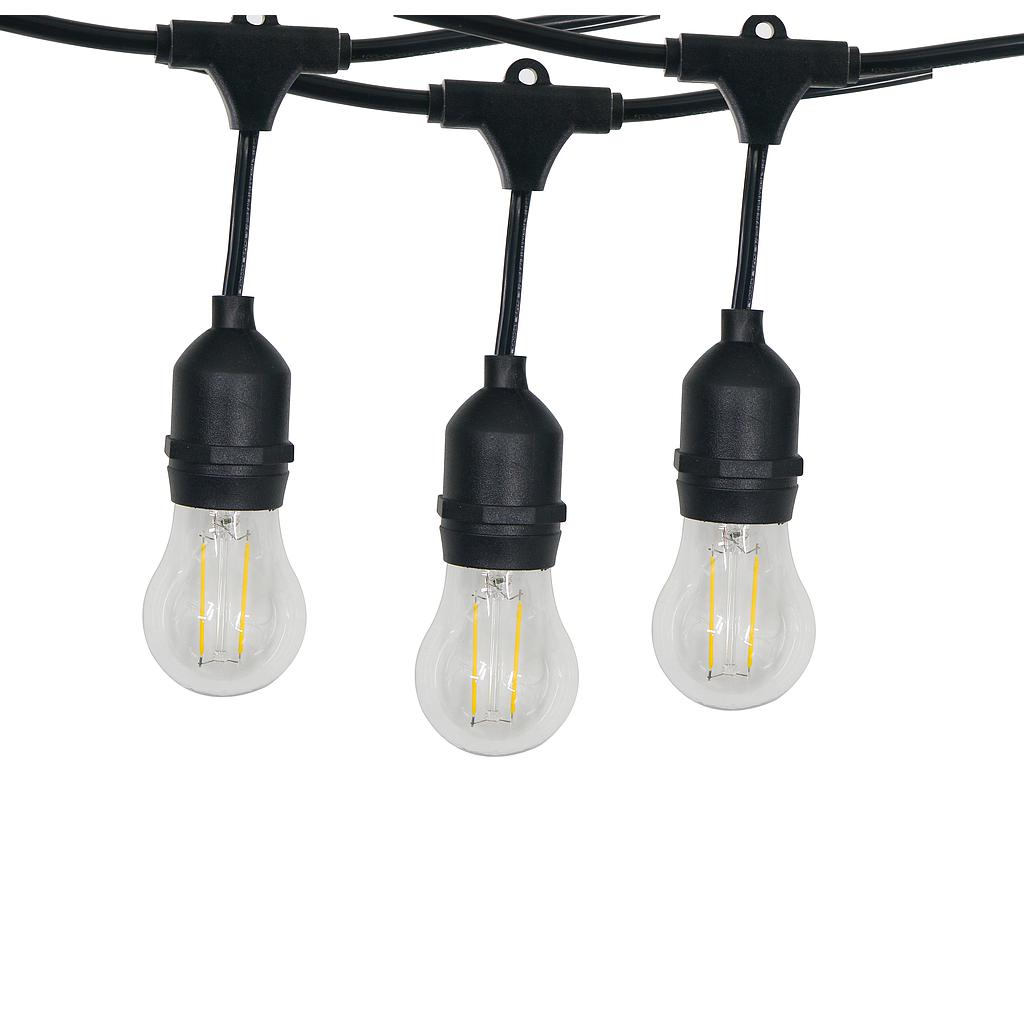 LED Filament Festoon String Light Kit 10.2 meters (inc 10x2W Filament LED Lamps)