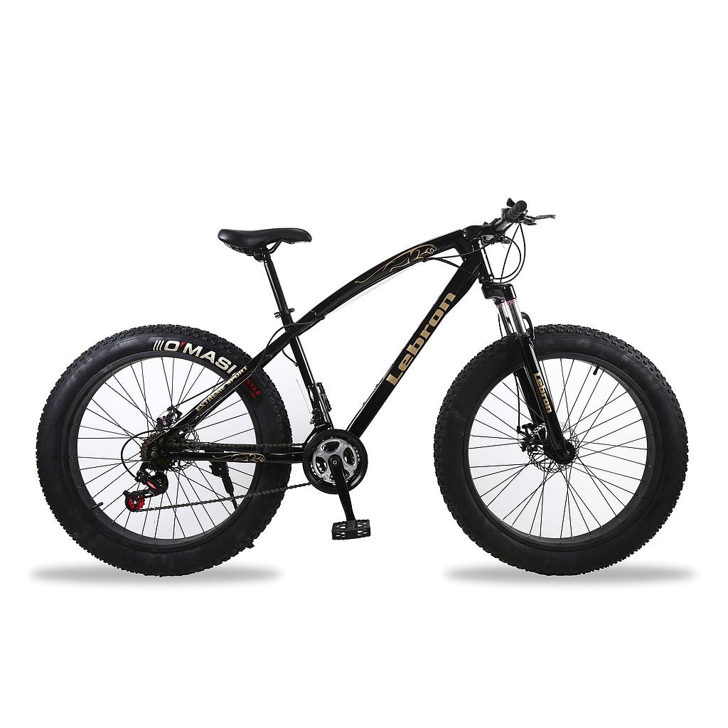 26 inches 21 gear Fat Sports Bike with High Carbon Steel, Black