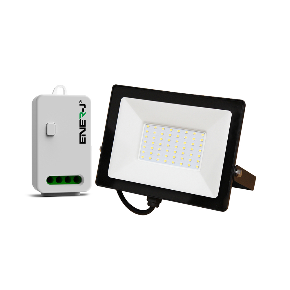 50W LED Floodlight Pre Wired with (WS1057) Non Dimmable + Wi-Fi 5A RF Receiver 