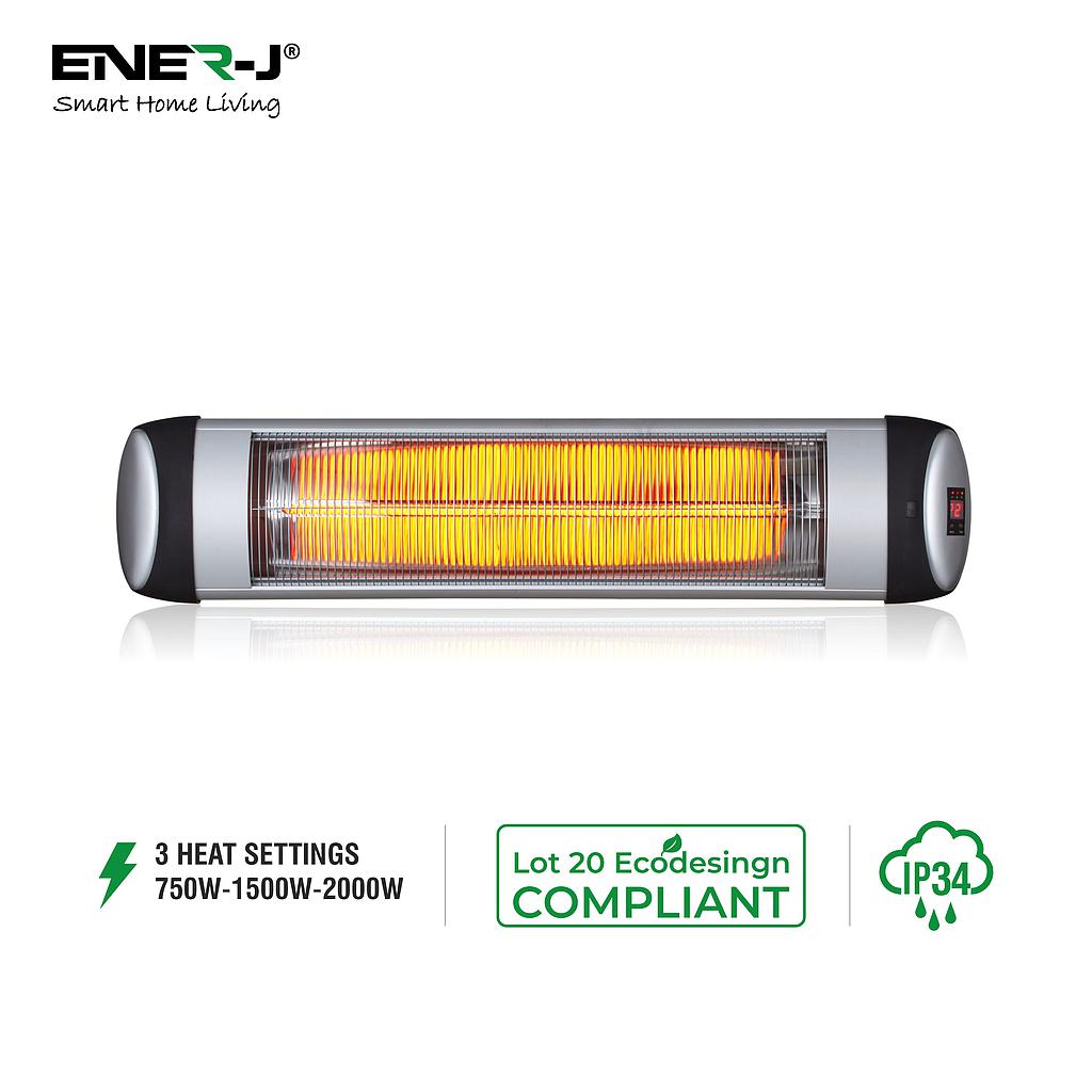 Wall mounted Patio Heater with Quartz Tube 2000W 