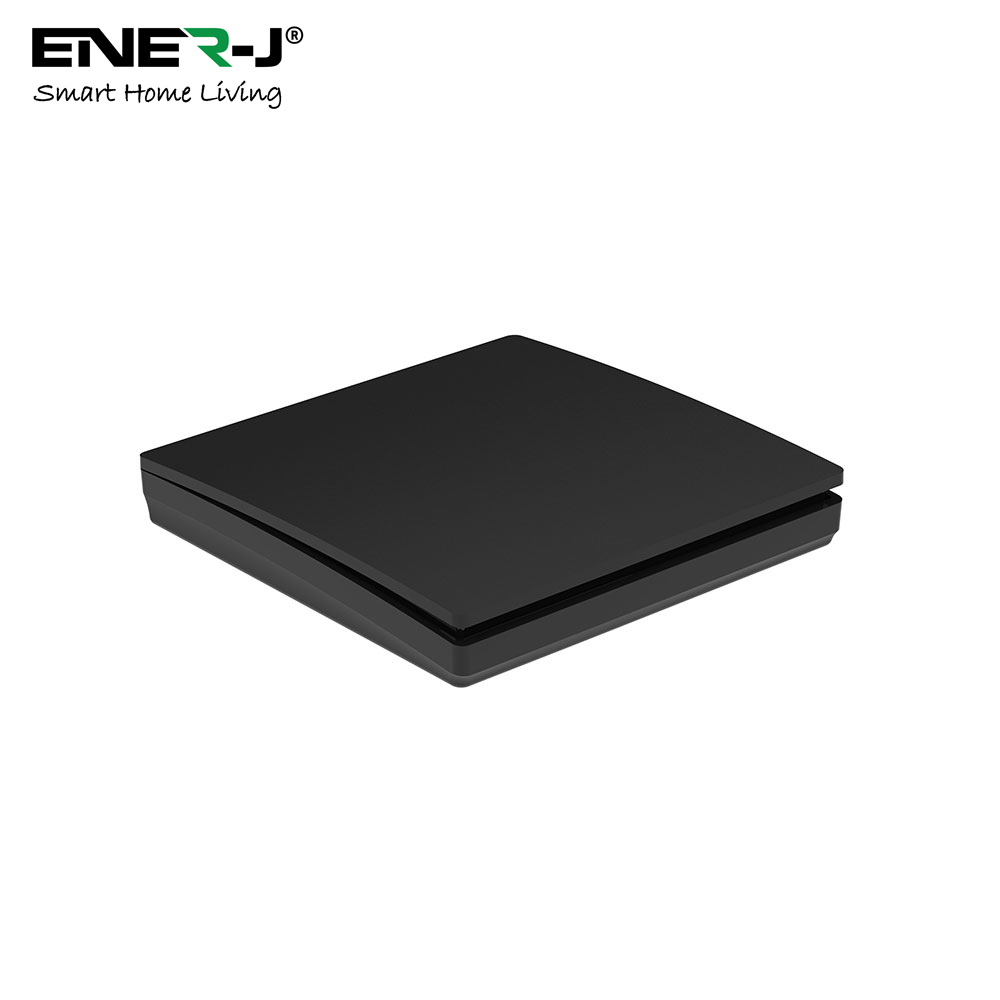 1 Gang Wireless Kinetic Switch, Black