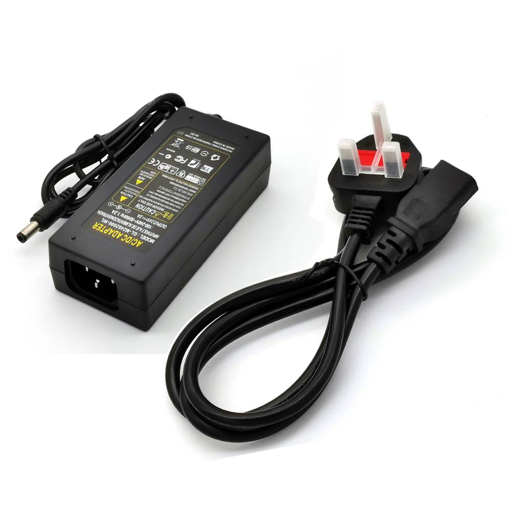 24V 2A Plastic Power Adapter with UK Plug
