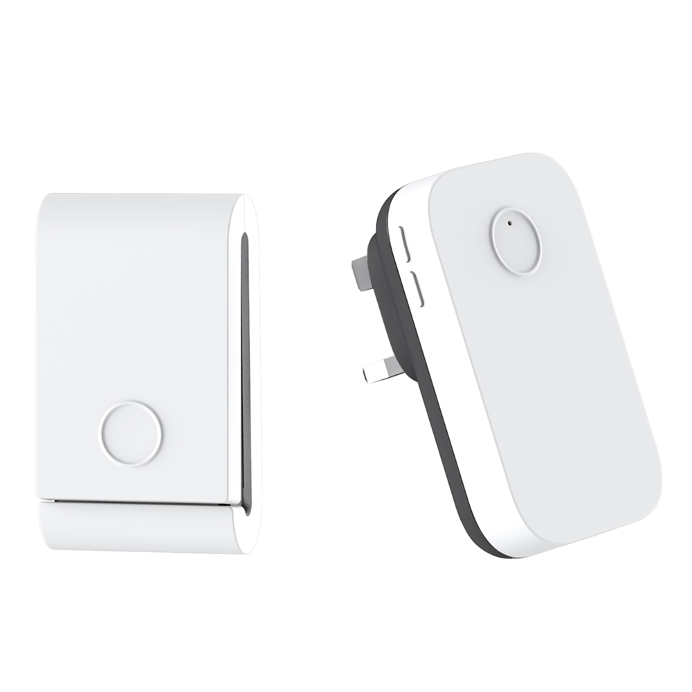 Wireless Kinetic Doorbell and Chime with UK Plug