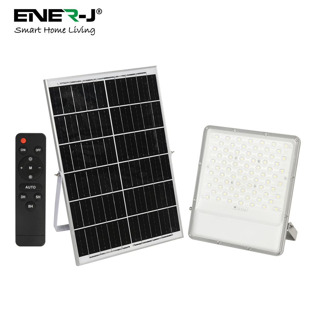 200W LED Floodlights with Solar Panels, 30W Solar Panel, 25AH Battery, 2600 lumens