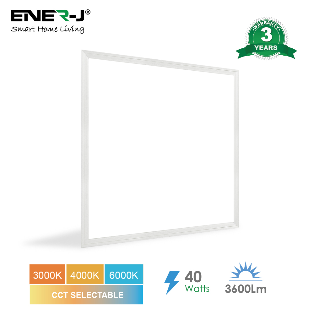 60x60 LED Recessed LED Edgelit Panels 40W 3600Lm, CCT selectable through no flicker AGT Driver, 3 Years Warranty