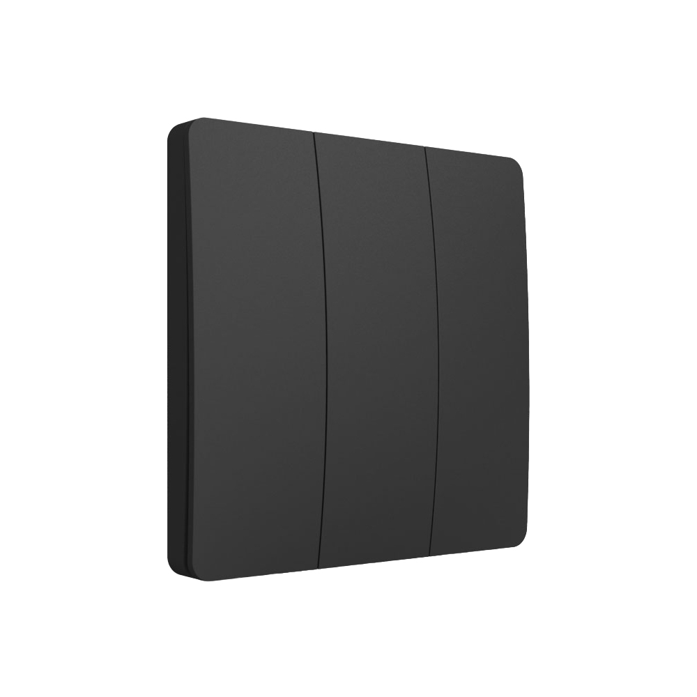 3 Gang Wireless Kinetic Switch Dimmable/Non Dimmable (black body)